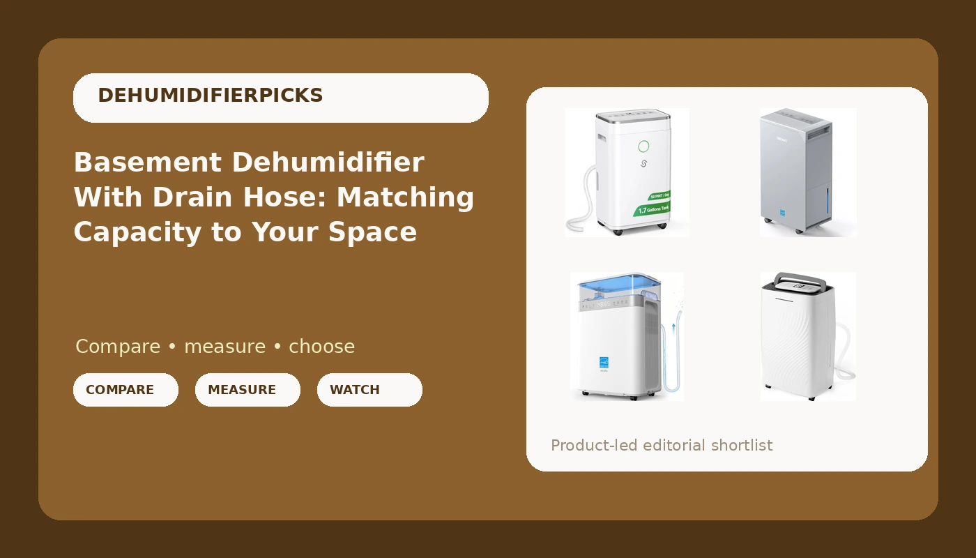 Basement Dehumidifier With Drain Hose: Matching Capacity to Your Space