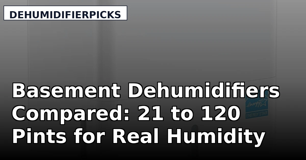 Basement Dehumidifiers Compared: 21 to 120 Pints for Real Humidity