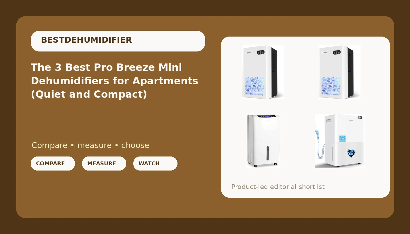 The 3 Best Dehumidifiers for Apartments (Quiet and Compact) - DehumidifierPicks review with measurements and honest opinion