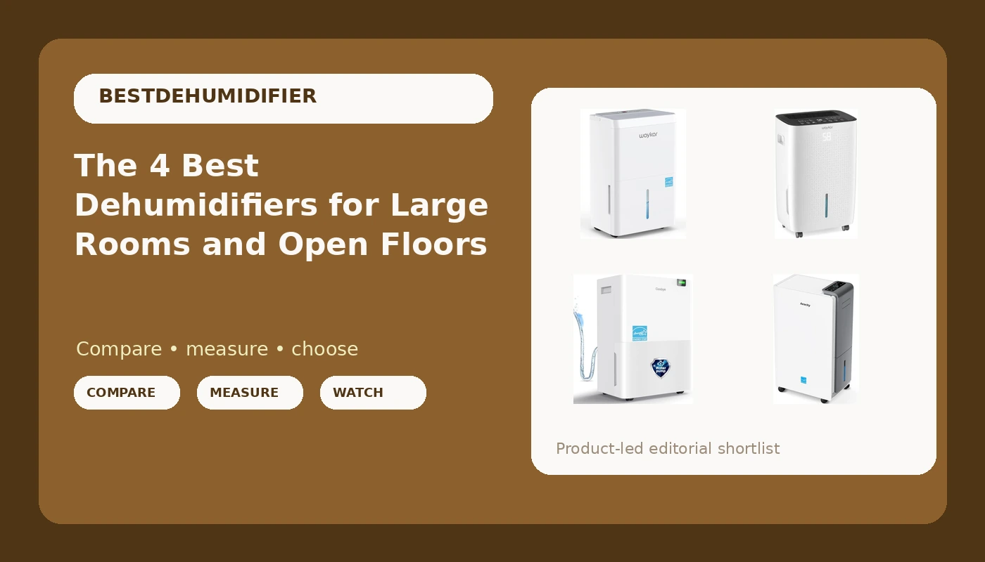The 4 Best Dehumidifiers for Large Rooms and Open Floors - DehumidifierPicks review with measurements and honest opinion