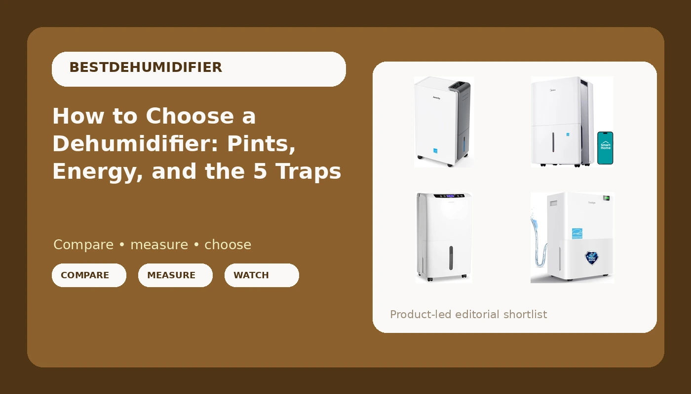 How to Choose a Dehumidifier: Pints, Energy, and the 5 Traps - DehumidifierPicks review with measurements and honest opinion