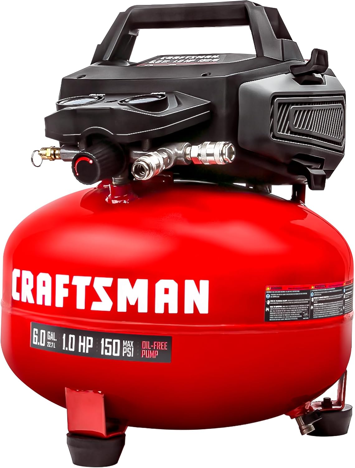 CRAFTSMAN 6 Gallon 150 PSI Oil-Free Pancake Air Compressor CMXECXA02106410