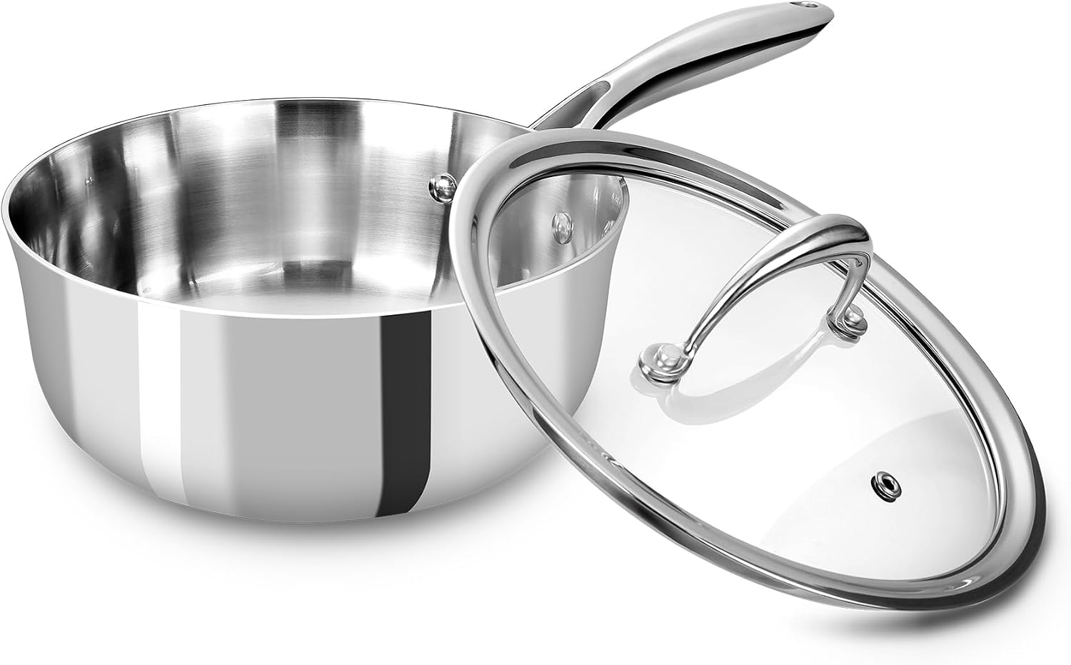 KEAWELL K3 Premium Tri-Ply Fully Clad Saucepan with Lid (2-Qt)