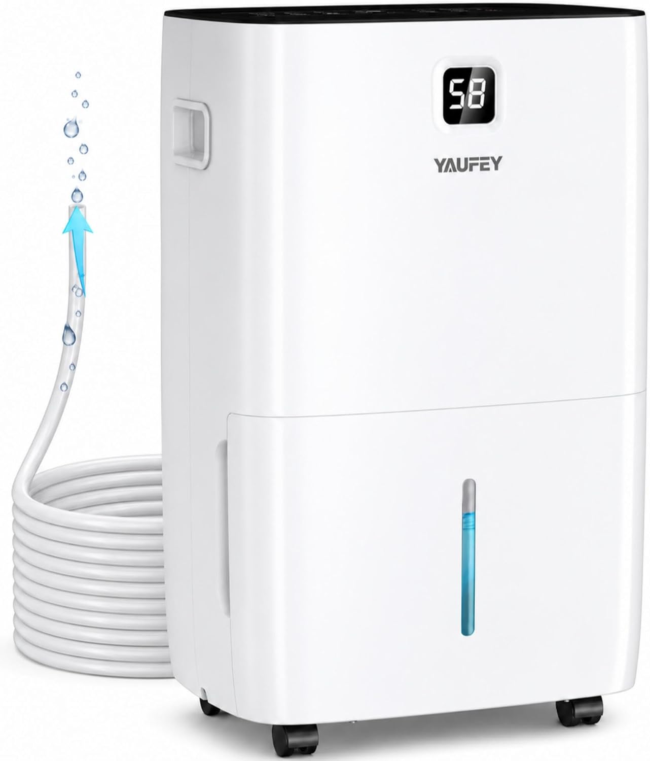 Yaufey 150 Pint Dehumidifier with Pump for Basement 8500 Sq. Ft.