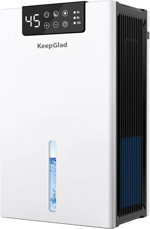 Dehumidifier for Basement Bathroom Timer, 7 Ambient Lights, white