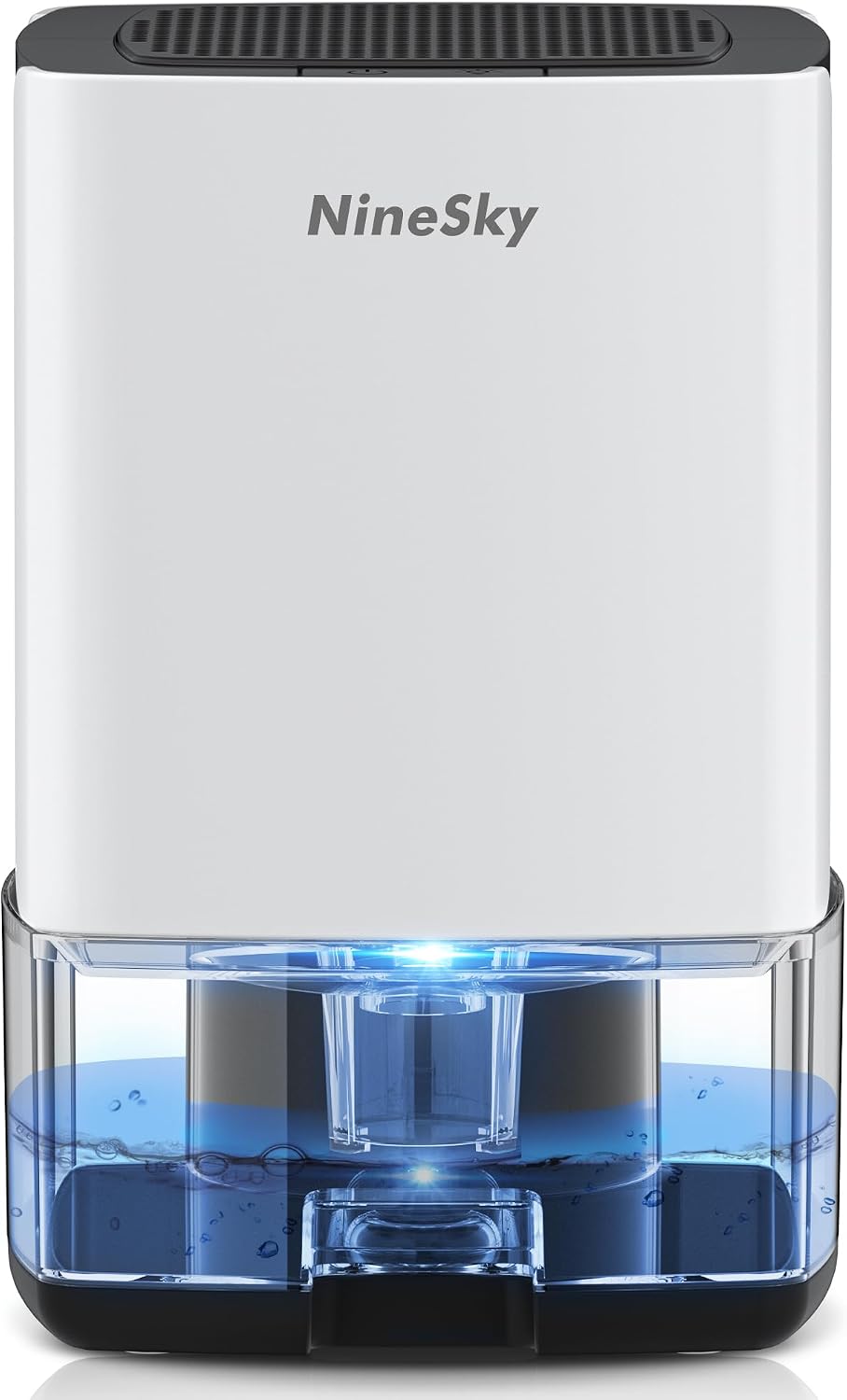 Small Dehumidifier for Home, 35oz Water Tank(300 sq.ft Coverage),Dehumidifiers for Bathroom, Bedroom, Basement, 7 Colorful Lights, Auto Shut Off, White