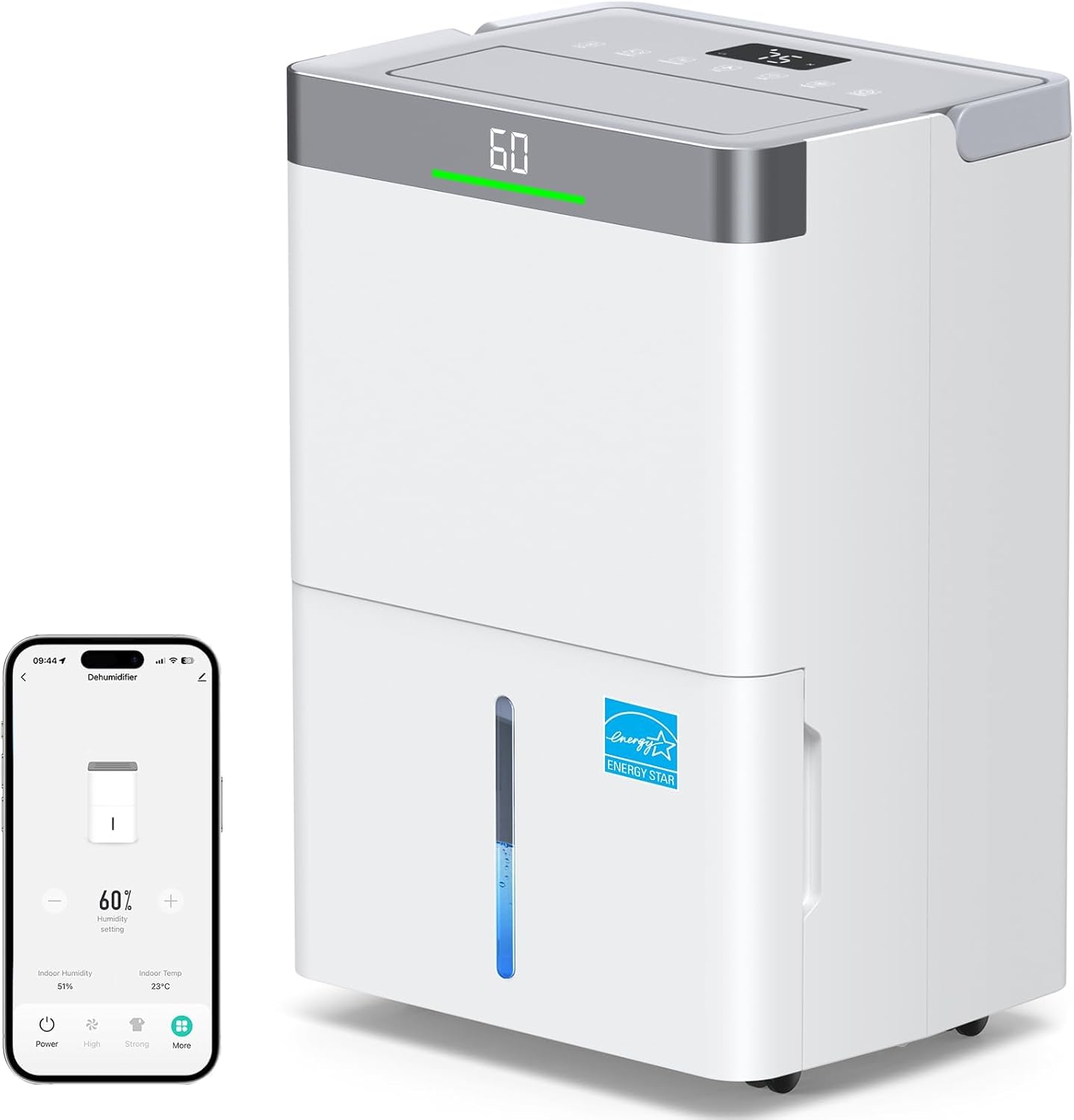 80 Pints 5000 Sq.Ft Home Dehumidifier with Drain Hose for Basement